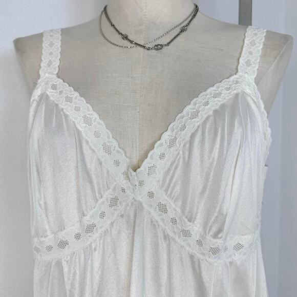 Vintage slip dress sheer white - Picture 1 of 8